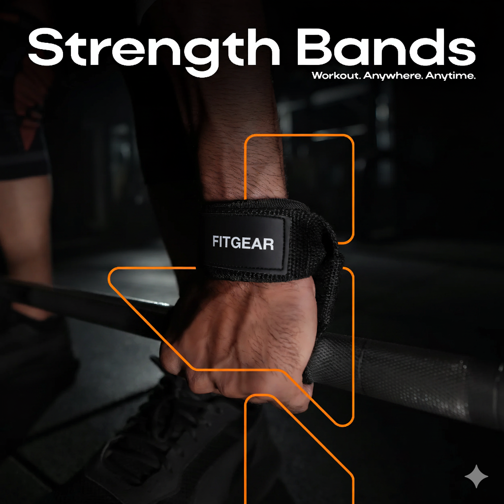 Fitgear Deadlift Straps | 1 Pair | Universal | Unisex
