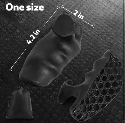 Fitgear Rubber Weight Lifting Grip for Men - Lifting Hook Straps for Gym Deadlifiting | Gym Gloves for Men Women Anti Slip Grip | Dumbbell Barbell Grip (Black)