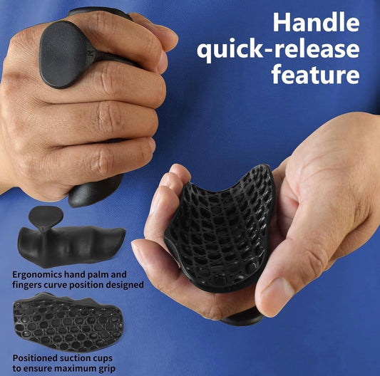 Fitgear Rubber Weight Lifting Grip for Men - Lifting Hook Straps for Gym Deadlifiting | Gym Gloves for Men Women Anti Slip Grip | Dumbbell Barbell Grip (Black)