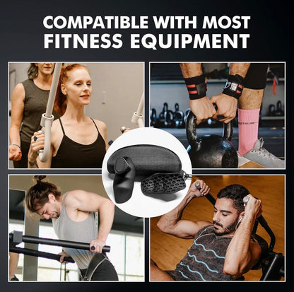 Fitgear Rubber Weight Lifting Grip for Men - Lifting Hook Straps for Gym Deadlifiting | Gym Gloves for Men Women Anti Slip Grip | Dumbbell Barbell Grip (Black)